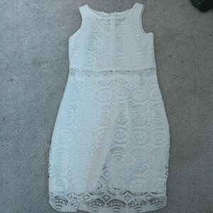 kids white floral dress